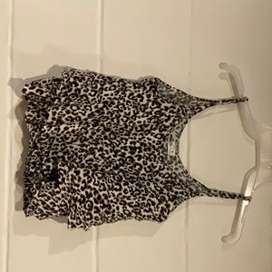 Holister animal print flowy crop top